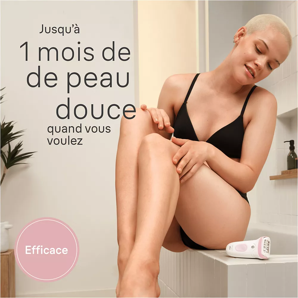 Épilateur Électrique BRAUN Silk-épil 7-030 : Efficacité et Confort pour une Peau Douce jusqu'à 1 Mois